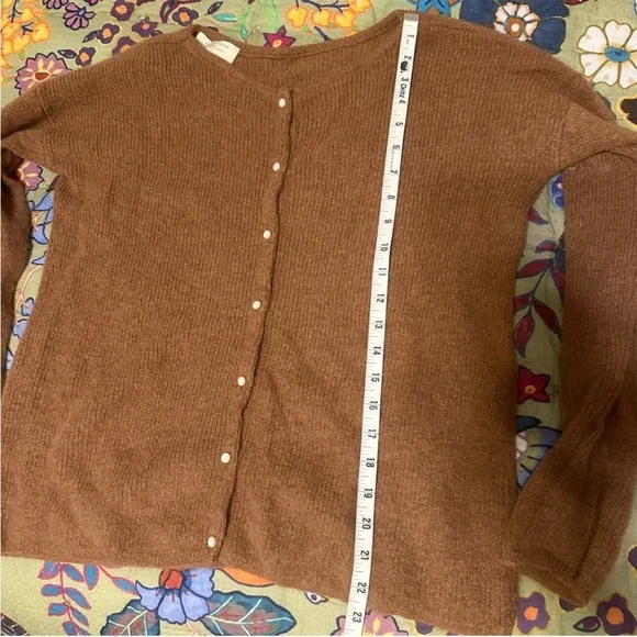 Sezane Gaspard Mohair Cardigan in Camel - Picture 6 of 8